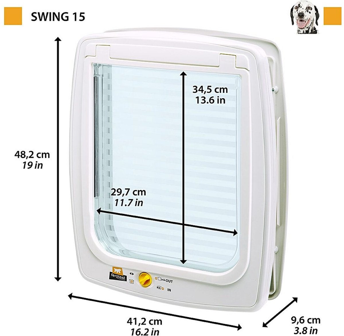 Ferplast Katzenklappe Swing 15 bronzefarbener Kunststoff