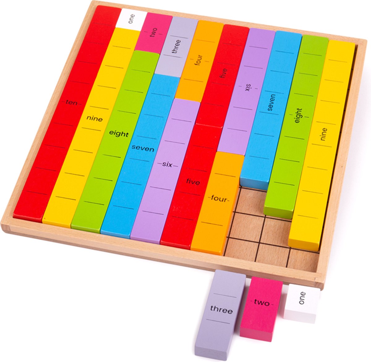 Bigjigs Mathe-Spiel aus Holz, das Zahlen verbindet