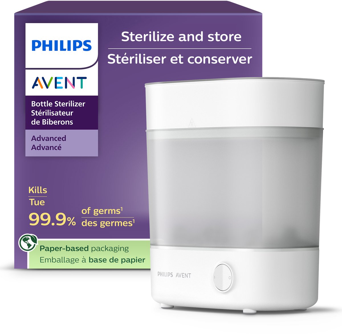 Philips Avent Flaschensterilisator – 6 Flaschen – schnelle und effektive Reinigung – scf291 00