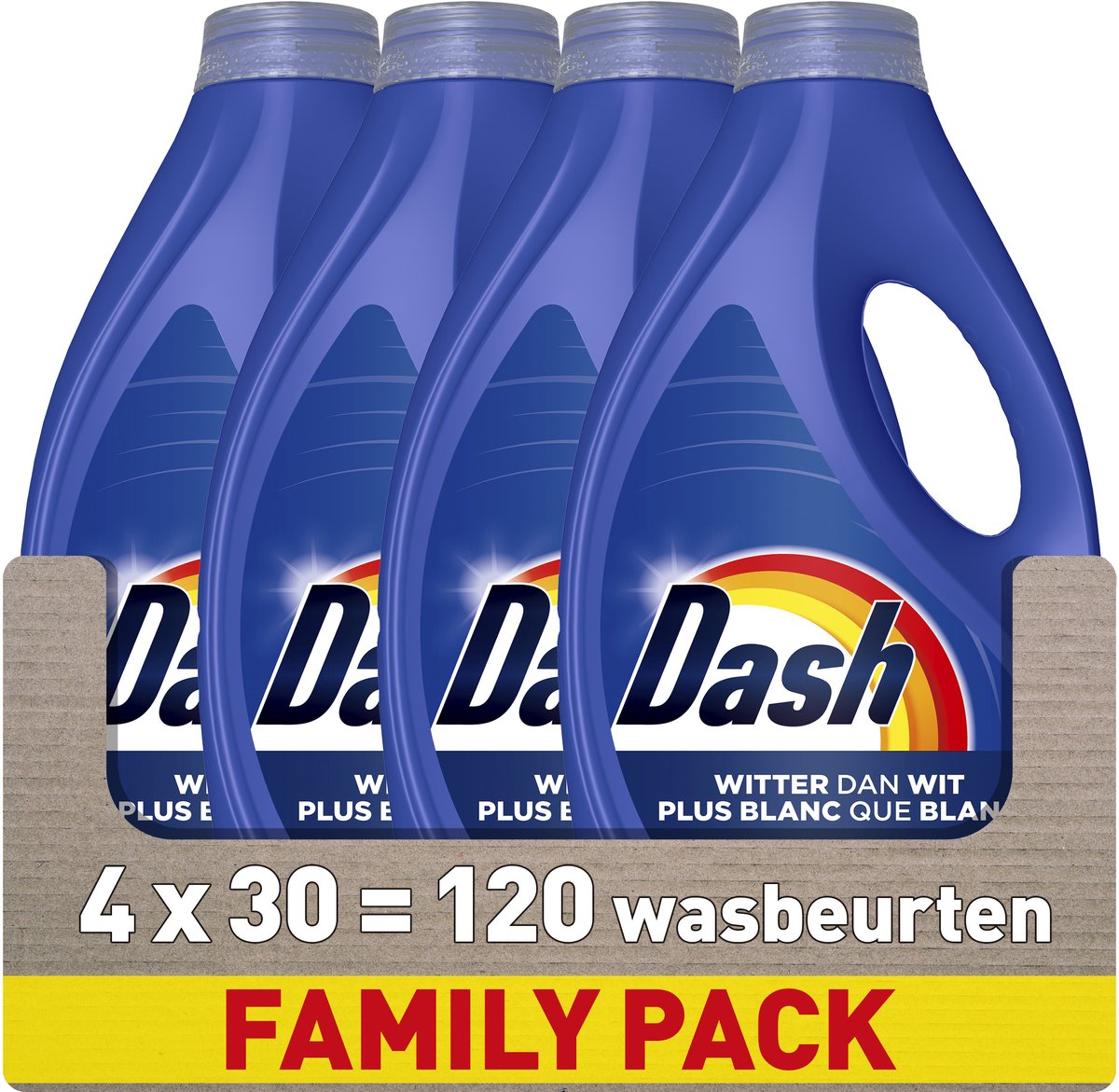 Dash Flüssigwaschmittel – weißer als weiß – 4 x 30 Wäschen