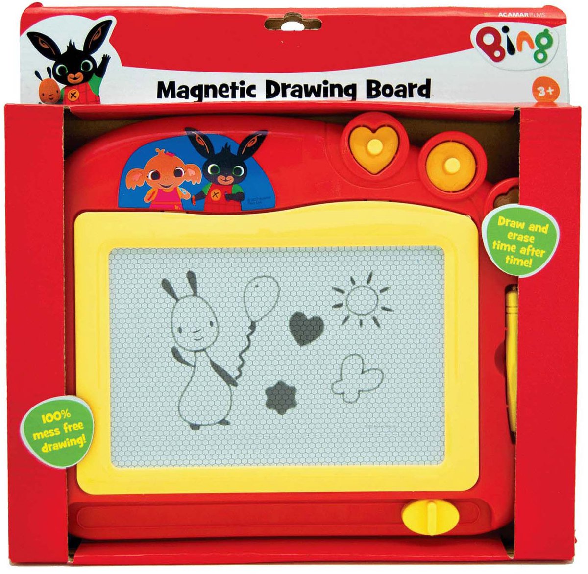 Brandless sans marque bing magnetisches Zeichenbrett für Kinder 28x22 cm – Magnettafel für Kinder – magisches Zeichenbrett – Reisegröße – Reisespiel für Kinder