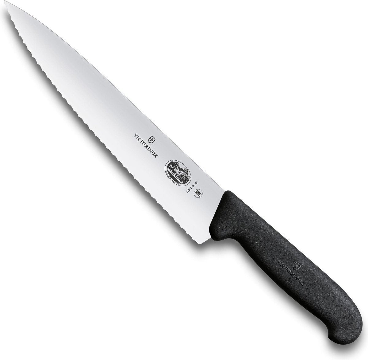 Victorinox Kochmesser Fibrox 22cm mit Wellenschliff
