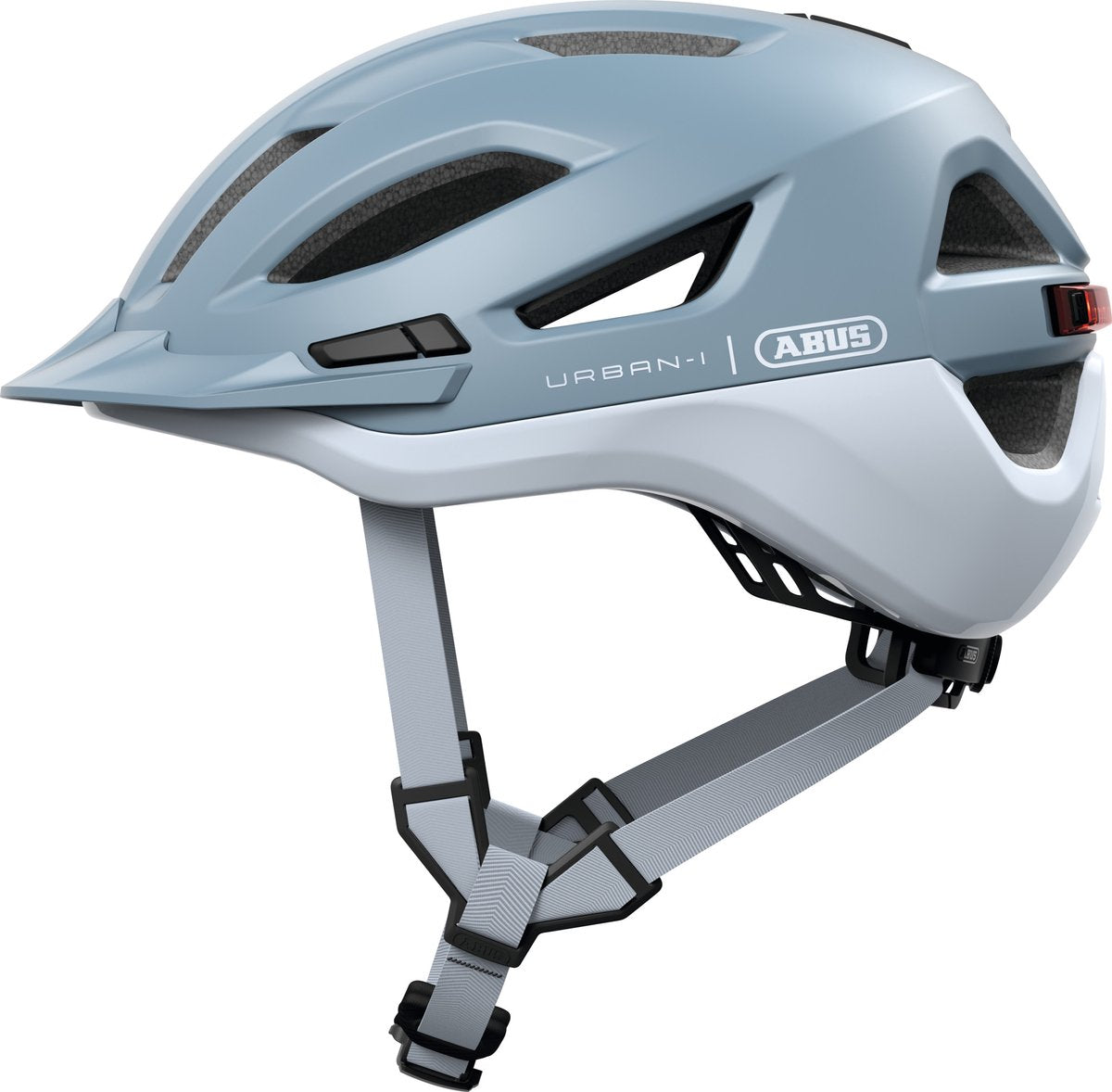 Abus Fahrradhelm Urban-i 4.0 Ace Glacier Blue L – 57–61 cm – Blau – geeignet für den Einsatz an Elektrofahrrädern – City-Fahrrädern – 300 g