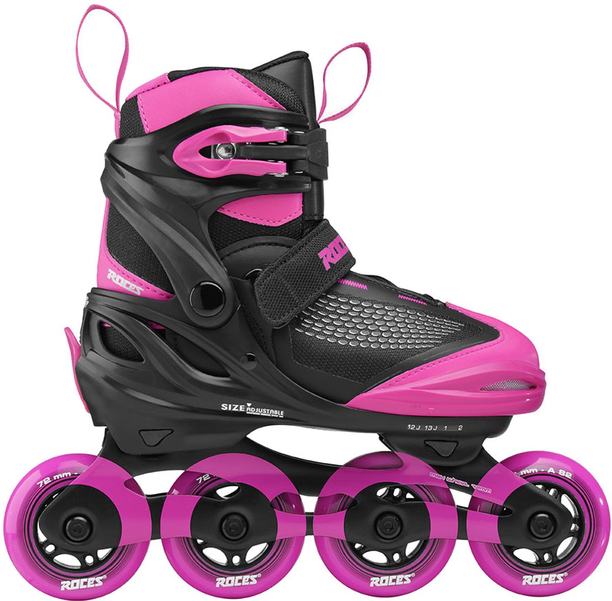 Roces Moody x TIF Girl verstellbare Inline-Skates Kinder – Inline-Skates – Mitwachs-Skates – Schwarz Pink – Größe 36–40