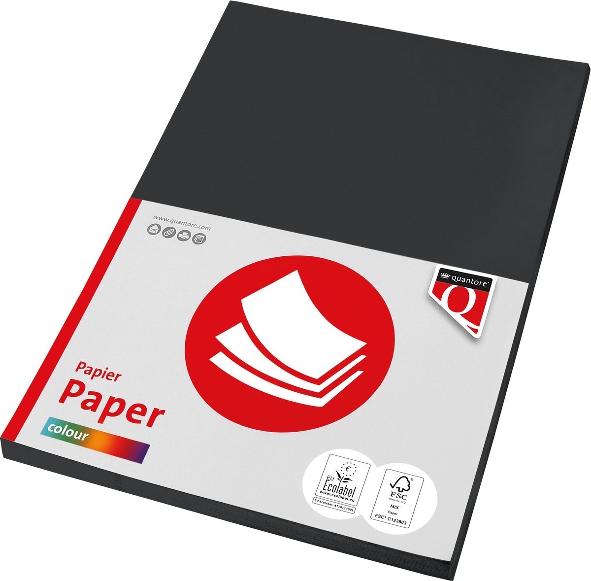 Quantore Kopierpapier Fastprint A4 80gr schwarz 100 Blatt