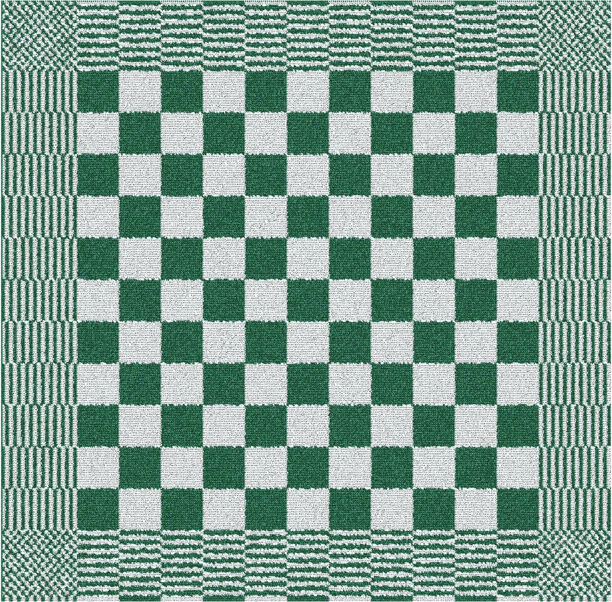 Ddddd barbeque keukendoek - set van 6 - katoen - geruit - 50x55 cm - groen