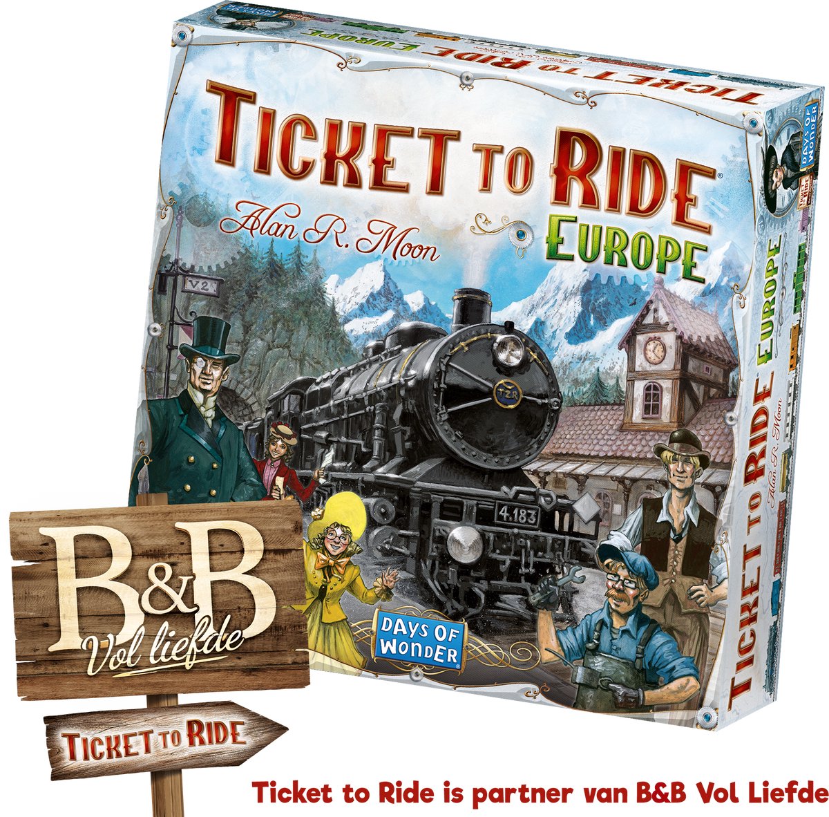 Days of Wonder Ticket to Ride Europe – Niederländisches Brettspiel – strategisches Brettspiel für Familienfreunde