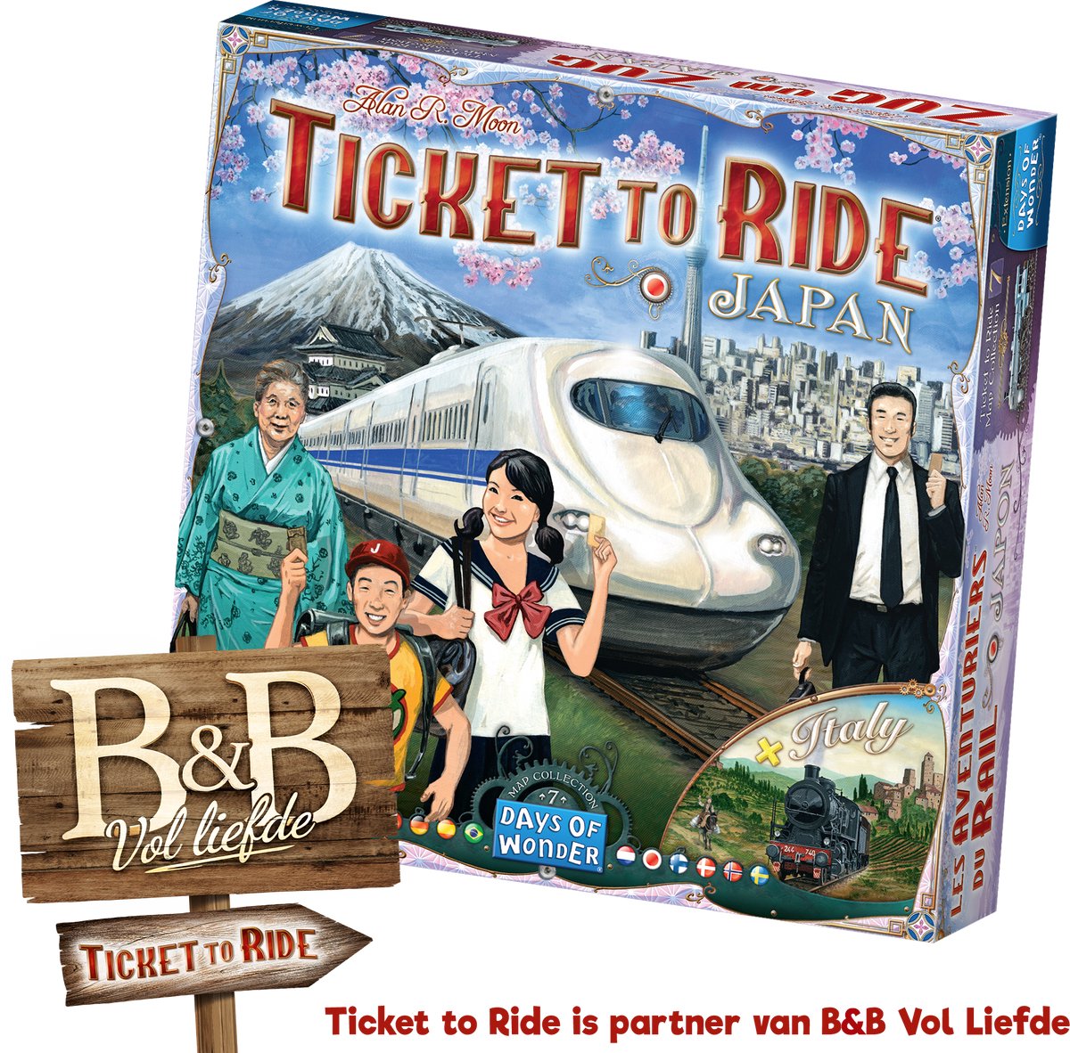Asmodee -Ticket, um Japan Italien zu fahren
