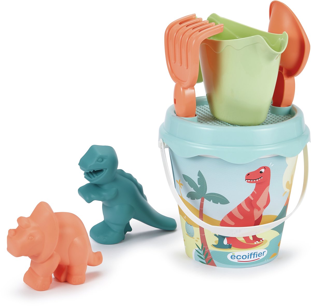 Ecoiffier Eimerset Dinosaurier - 7-teilig.