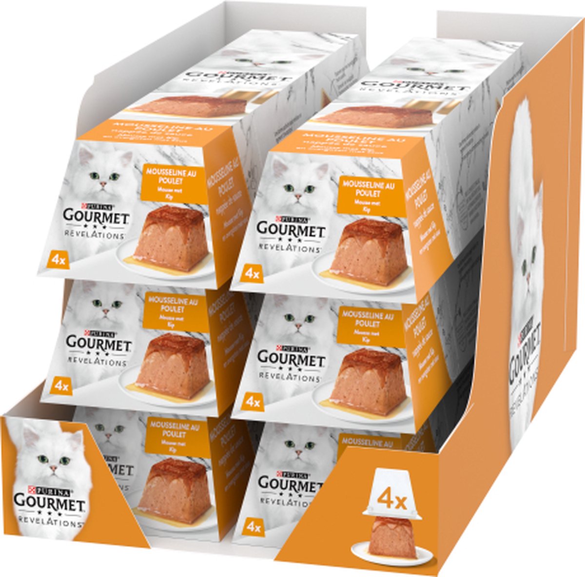Gourmet Revelations Mousse – Nassfutter für Katzen – Huhn – 24 x 57 g