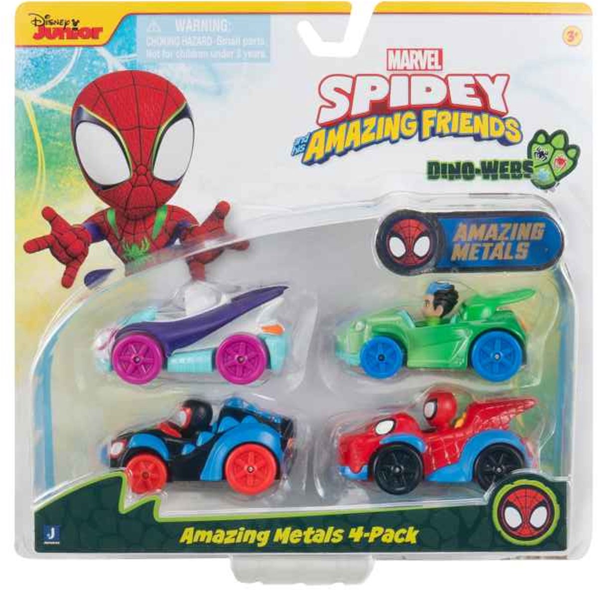 Jazwares Spidey und Freunde – Metallfahrzeuge, 4-tlg.