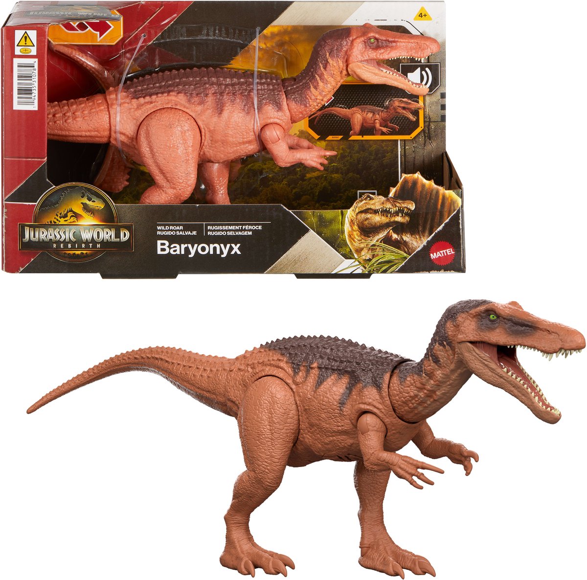 Mattel Dinosaurier-Spielzeug Jurassic World Wild Roar-Reihe.