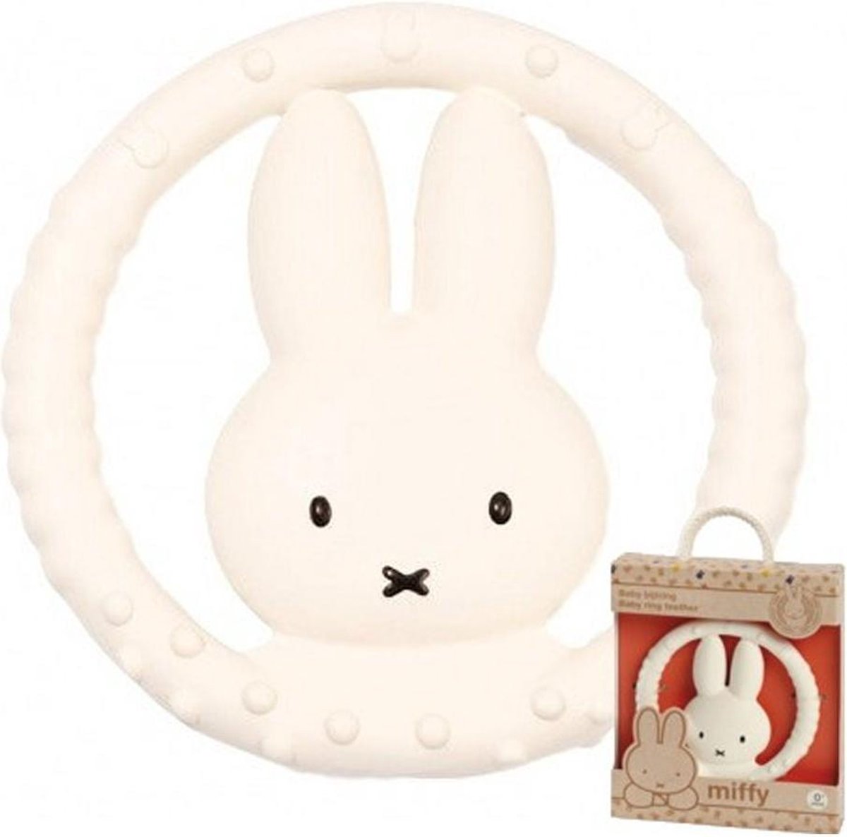 Bambolino Miffy Beißring aus Naturkautschuk – Mutterschaftsgeschenk Baby – Spielzeug