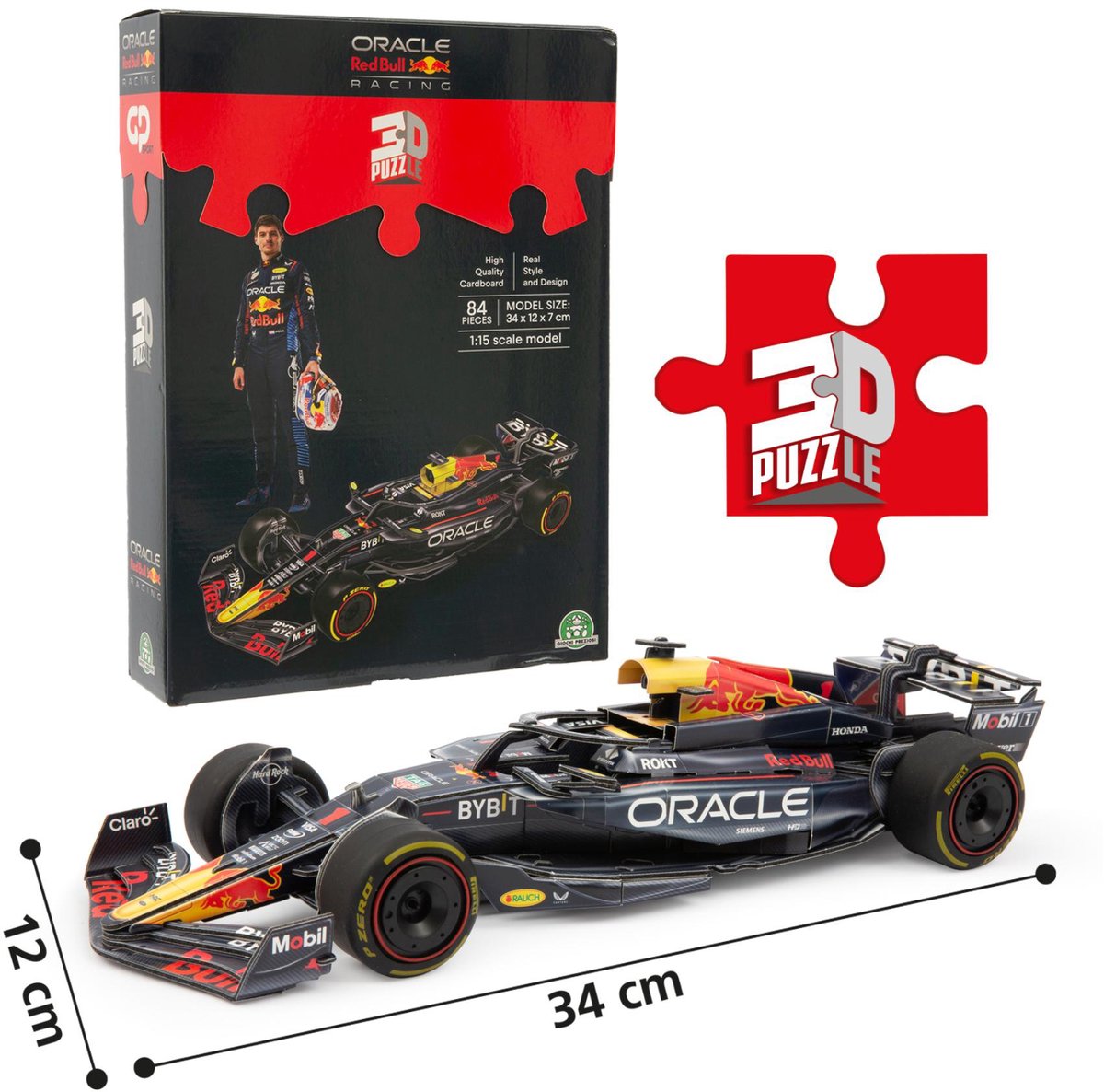 Puzzle 3D Formel 1 Red Bull Max Verstappen 34 cm