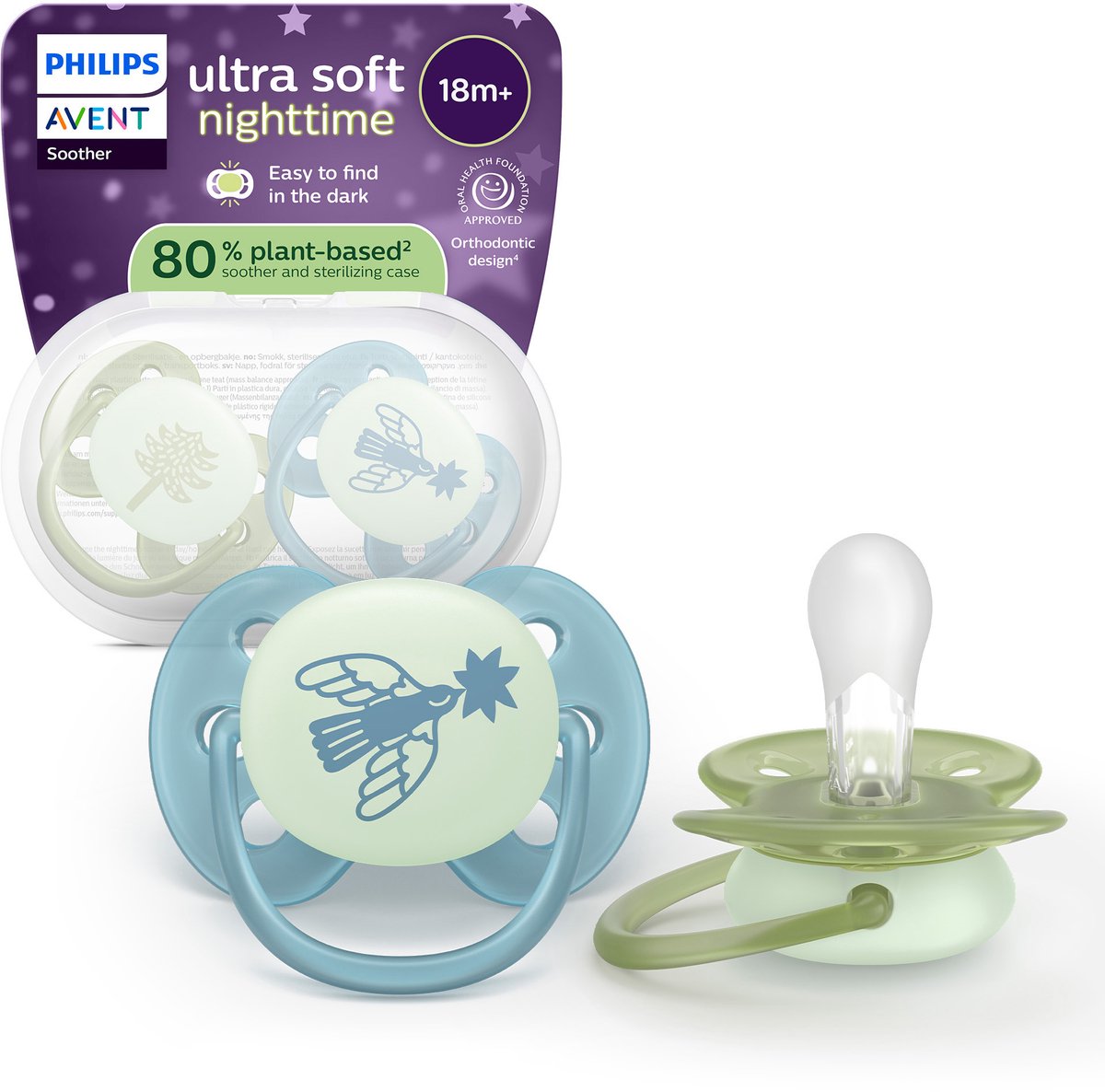 Philips avent ultra soft nighttime – 18+ maanden - glow-in-the-dark fopspeen - scf094 05