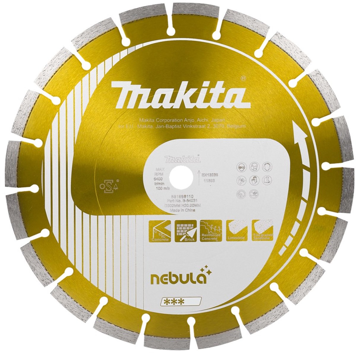 Makita b-54003 Diamantscheibe 150x22,23x2,0mm orange