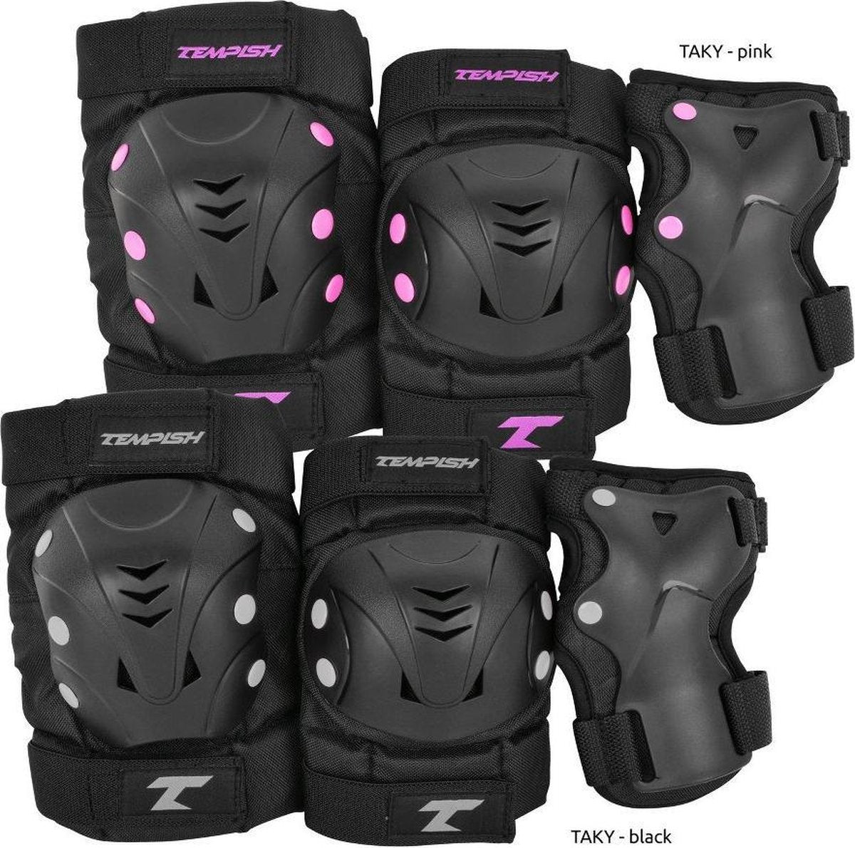 Tempish – Taky – Skate-Schutz – 3er-Pack – Erwachsene – Schwarz – Komplettset zum Skaten – Größe XL