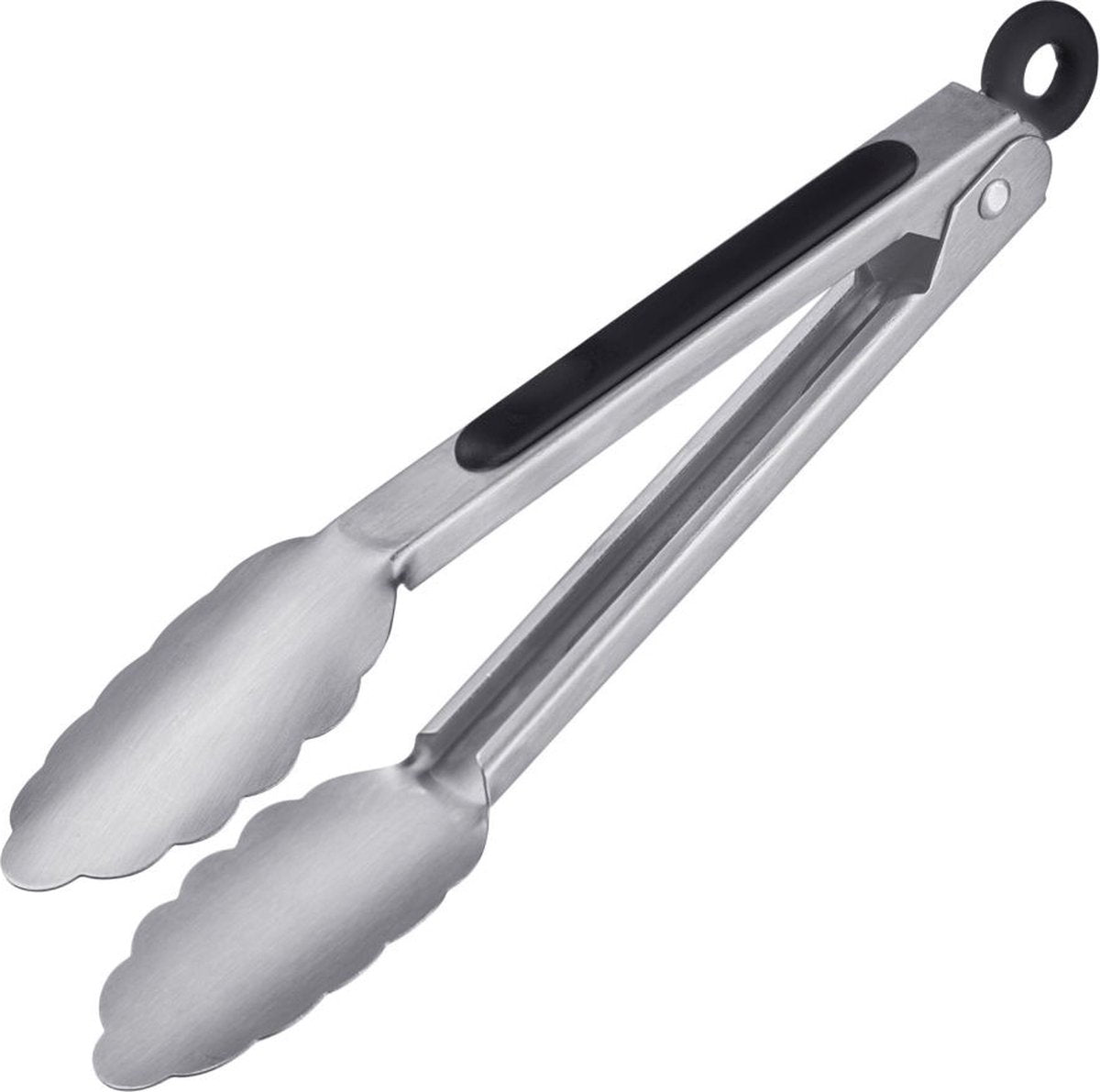 Westmark Grillzange + Servierzange, mit Edelstahlenden und Gummigriffen, Länge: 20 cm, Edelstahl Kunststoff, Classic Special Mini, Silber Schwarz, 16232270