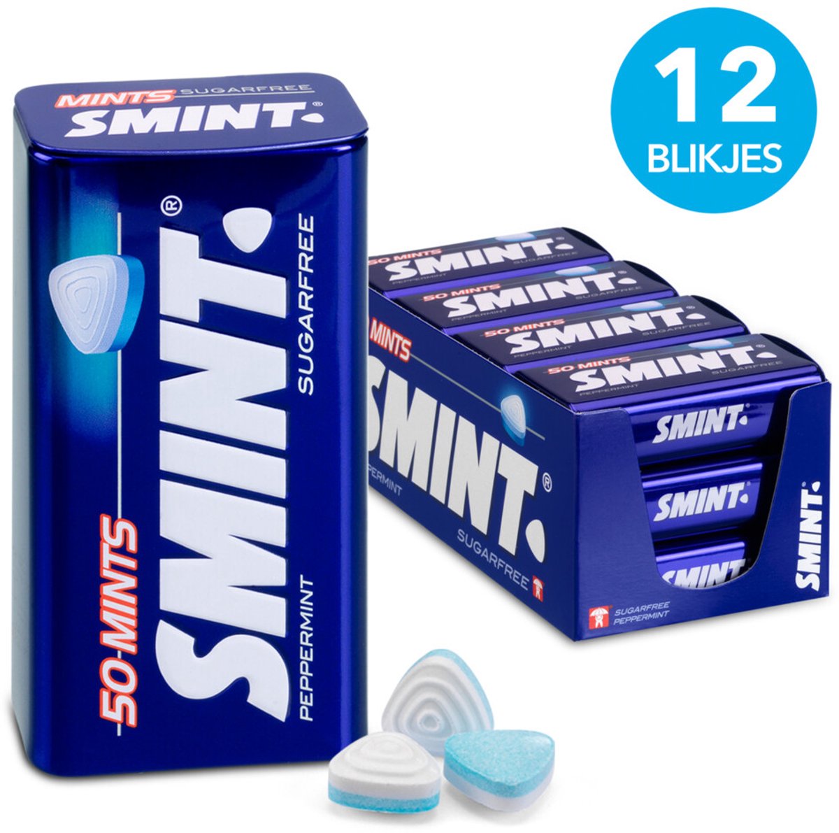 Smint XL Pfefferminze – Frischmacher – zuckerfrei – 1x12 Stück