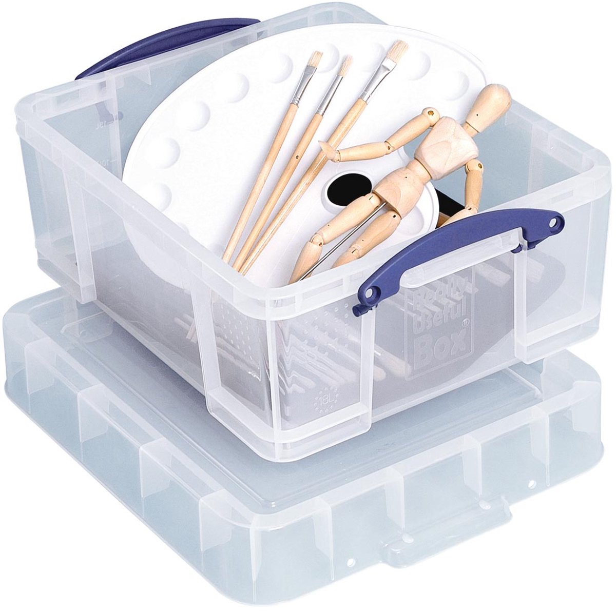 Wirklich nützliche Box-Aufbewahrungsbox 18 Liter XL | transparent