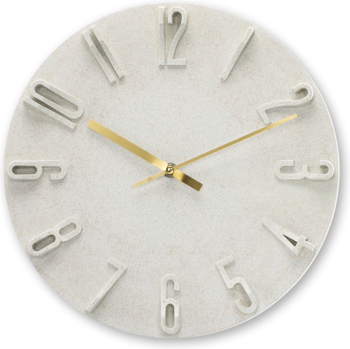 Hama Wanduhr - Korfu - Quarz - Analog - 3D-Zahlen - Beige