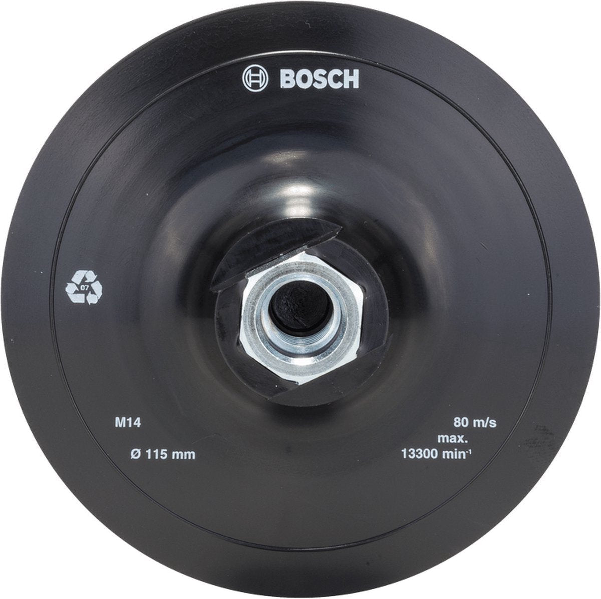 Bosch Gummi-Schleifblatt für Winkelschleifer – Hakenschlaufen-Montagesystem – 115 mm