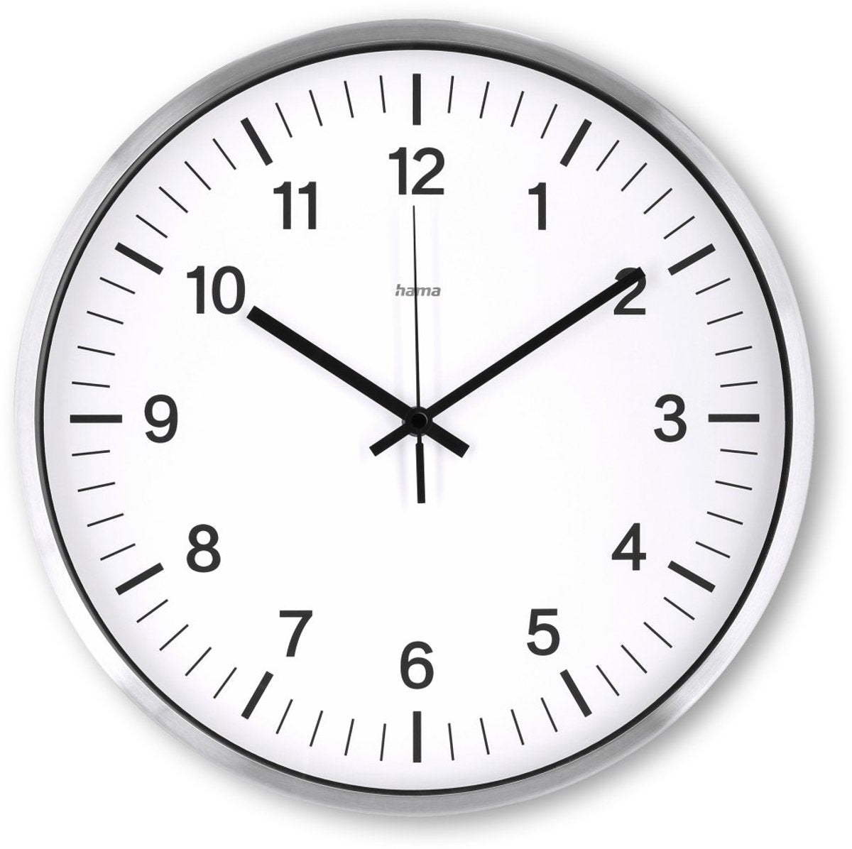Hama Wanduhr – Java – geräuscharm – Silber