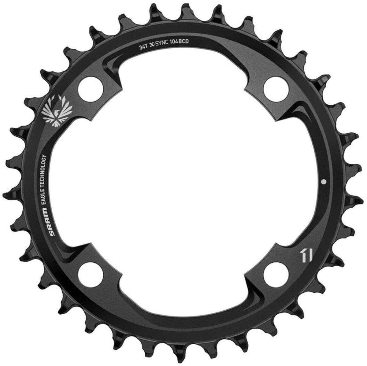 Sram Kettenblatt 34t Eagle X-Sync 2 104 BCD 12 Geschwindigkeit schwarz