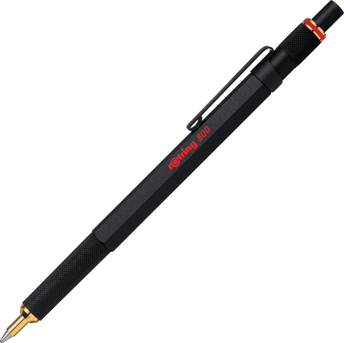 Rotring 800 Kugelschreiber | mittlerer Punkt | schwarze Tinte | schwarzes Gehäuse | nachfüllbar