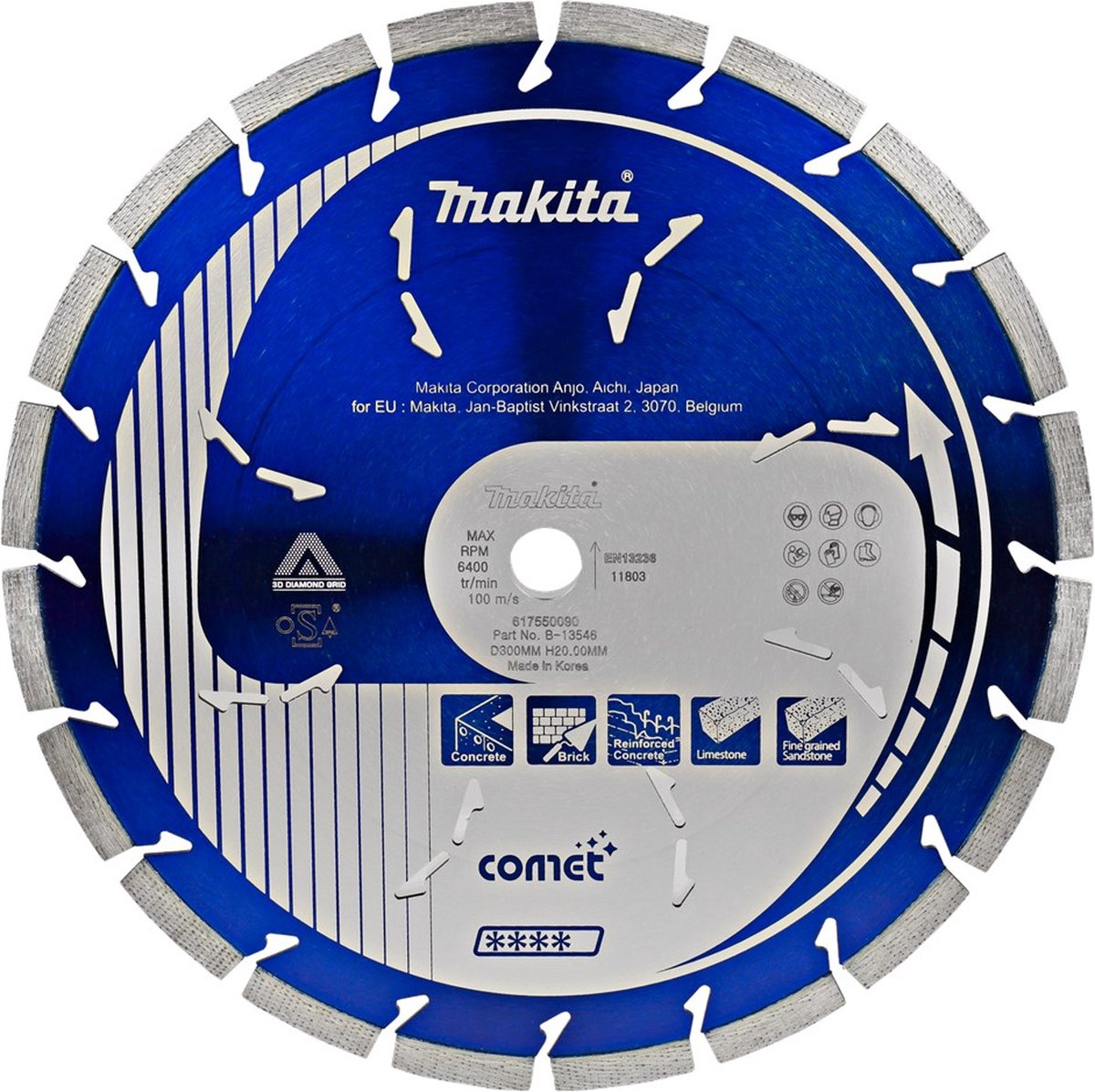 Makita Diamant-Trennscheibe Komet 230 x 22,23 x 10 mm – Komet
