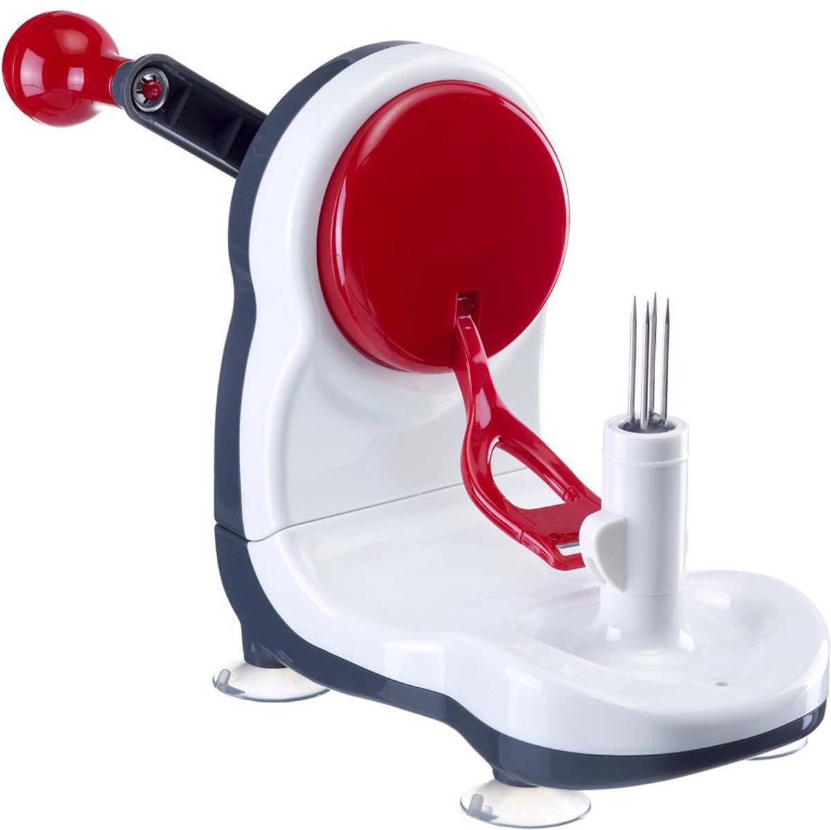 Westmark Apfelschälmaschine, Kunststoff Edelstahl, Lauf, weiß dunkelgrau rot, 97082260