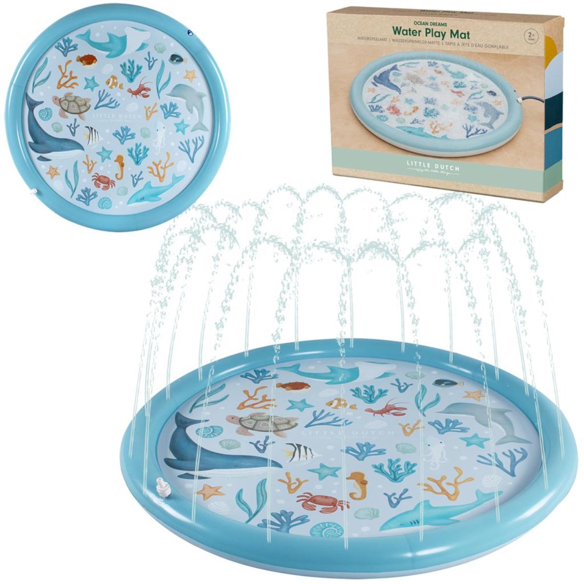 Little Dutch Ocean Dreams Wasserspielmatte blau, 150 cm