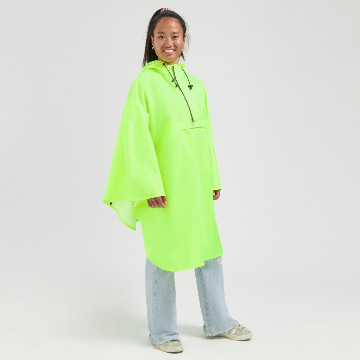 Rogelli commuter core regenponcho - waterdicht - fluorgeel - one size