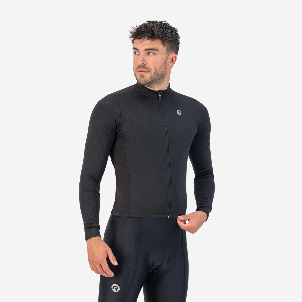 Rogelli core fietsshirt heren - lange mouwen - zwart - s