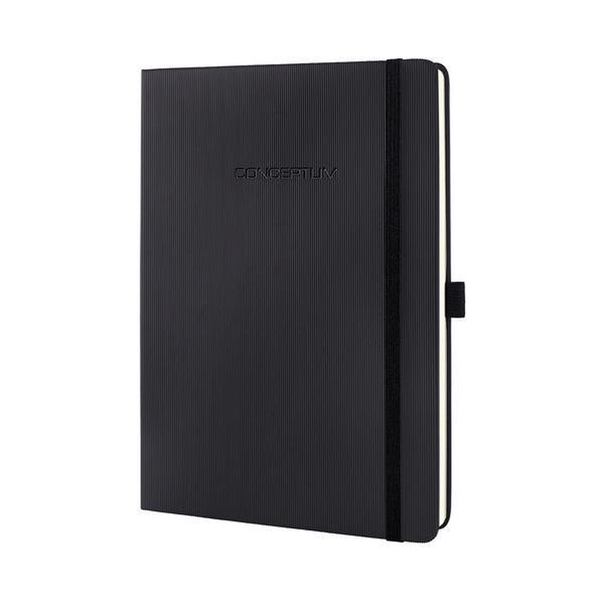 Sigel Notizbuch – Conceptum Pure – Tablet-Größe – Schwarz – Hardcover – kariert – si-co117