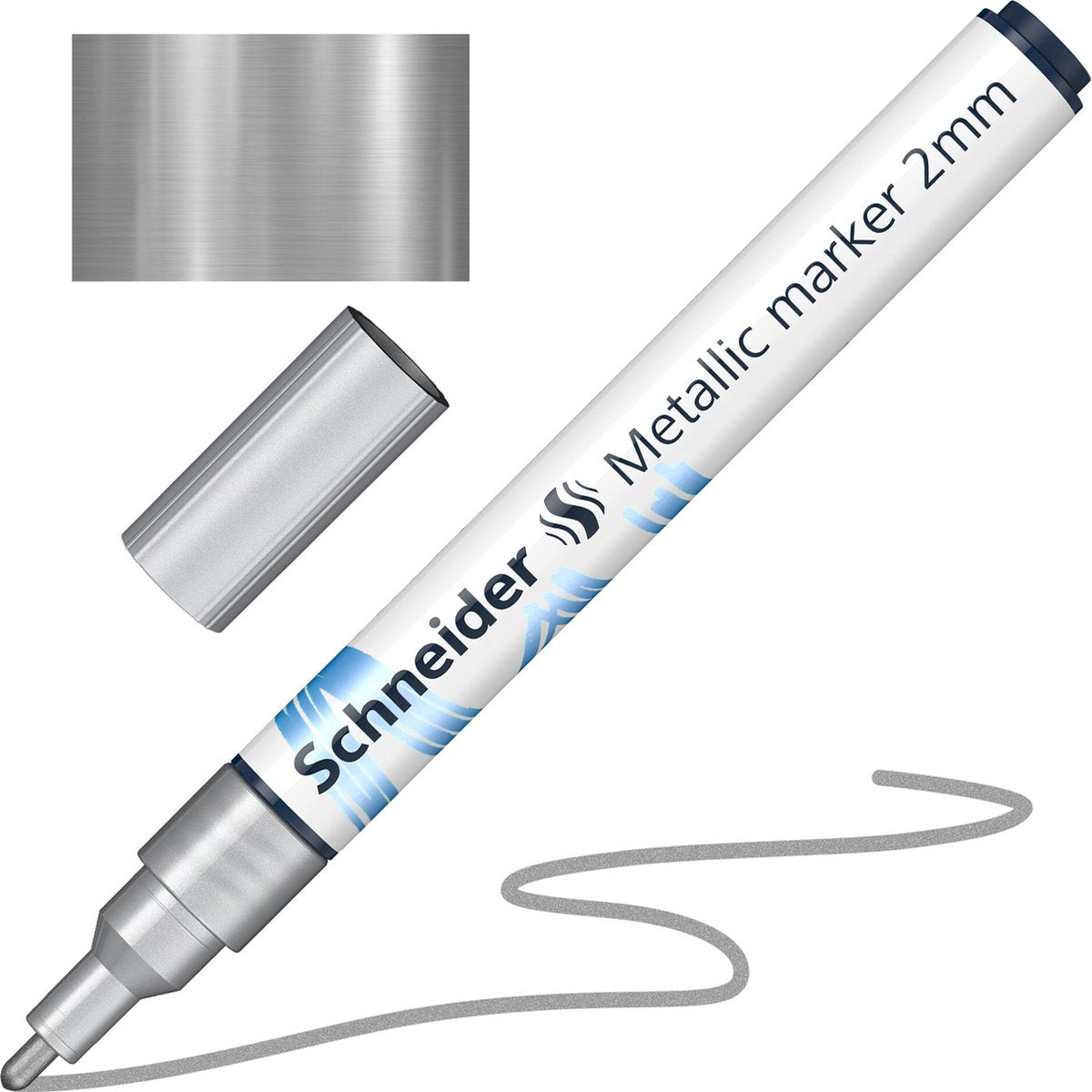 Schneider schrijfwaren schneider metallic marker - paint-it 011 - lijnbreedte 2mm - zilver metallic - s-ml01101007