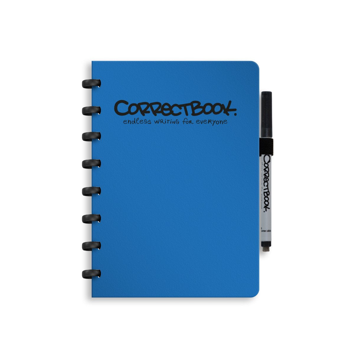Correctbook a5 löschbares Notizbuch – wiederverwendbares Notizbuch – erdiges Blau – liniert – inklusive Stiftwischtuch – kann mit zusätzlichen Seiten ergänzt werden