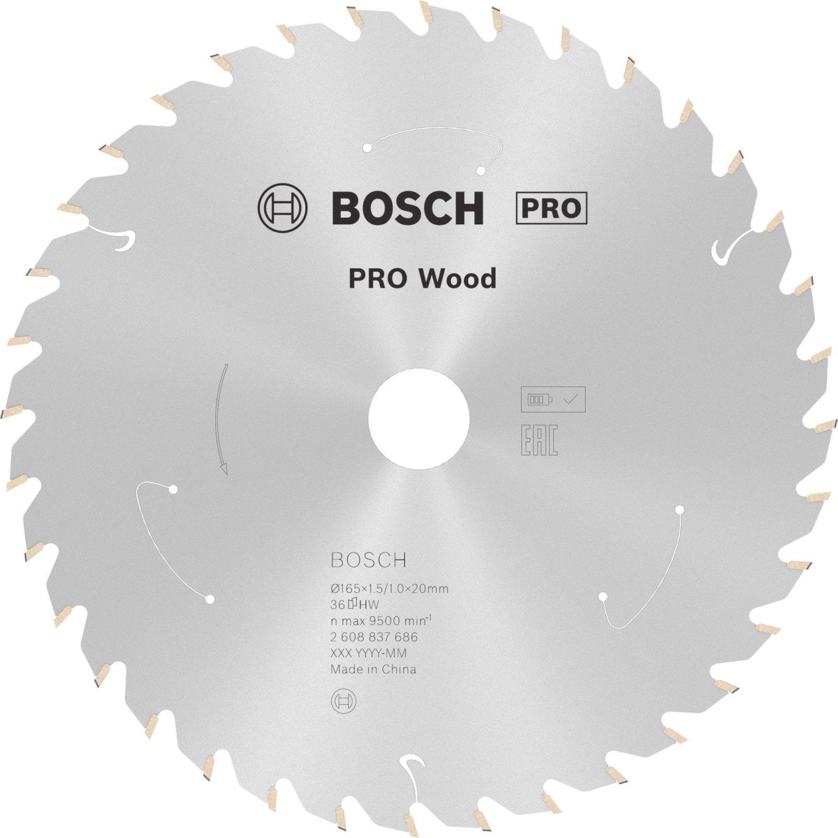 Bosch Standard für Holz - Kreissägeblatt - 165 mm - 20 mm - 36 Zähne