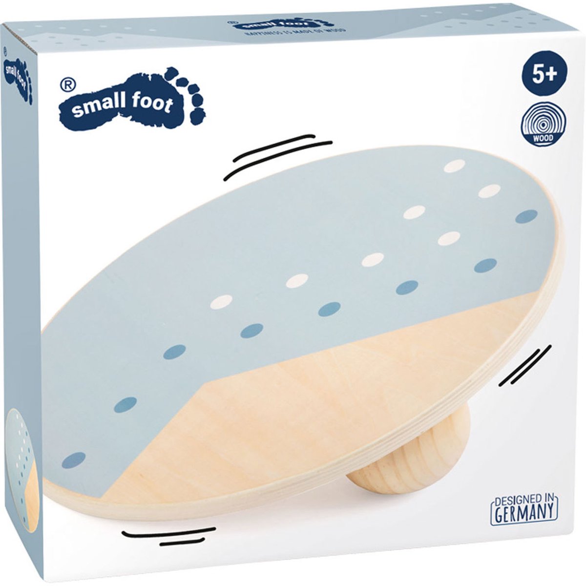 Kleiner Fuß - Holzbalancelager blau