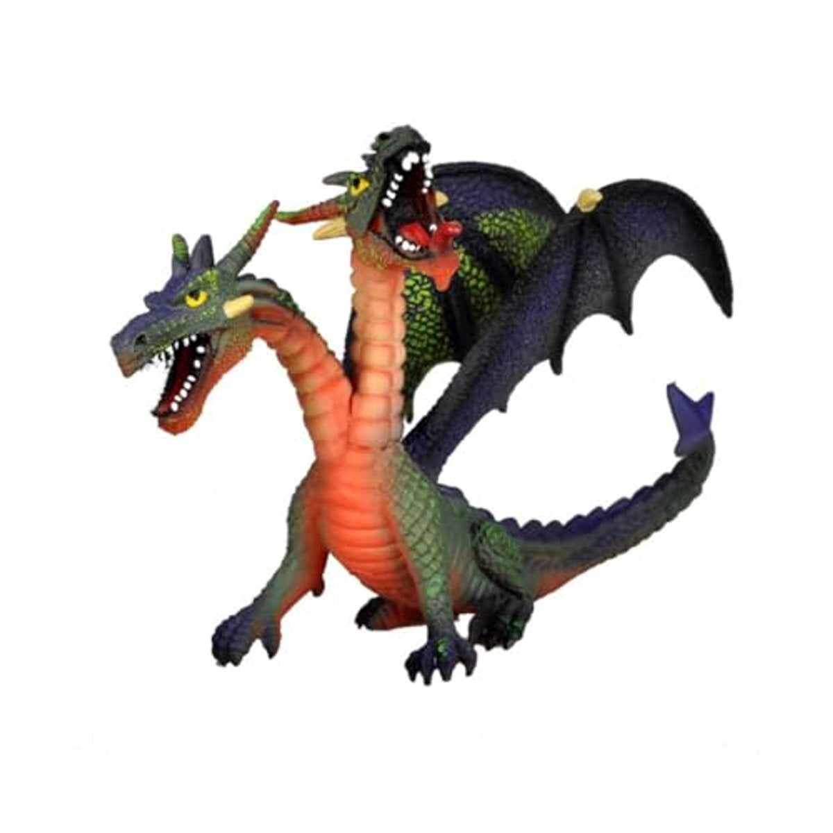 Bullyland 75596 – Spiel- und Sammelfigur zweiköpfiger grüner Drache – ca. 13 cm – fantasievolles und detailliertes Design – ideal als Fantasiefigur und Geschenk für Kinder ab 3 Jahren.
