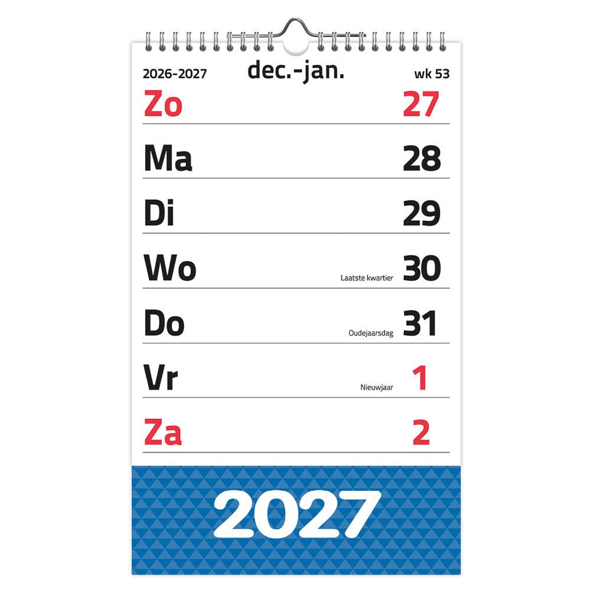 Comello weekkalender xl 2027