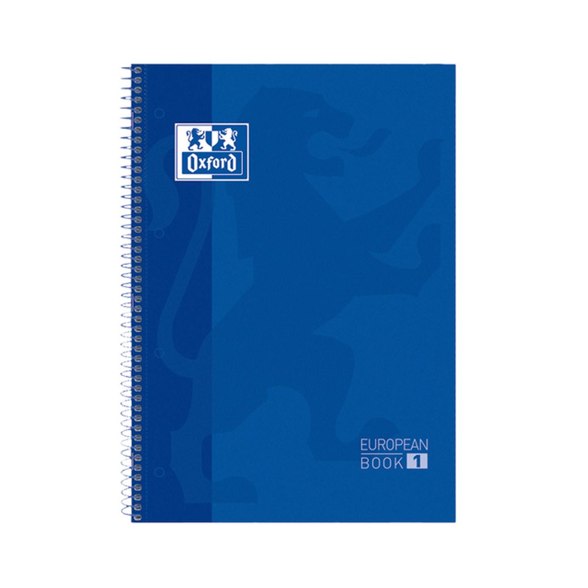 Oxford School Europeanbook – Notizbuch – farbiger Rand – A4+ – Linie – 80 Blatt – 4 Löcher – Hardcover – dunkelblau