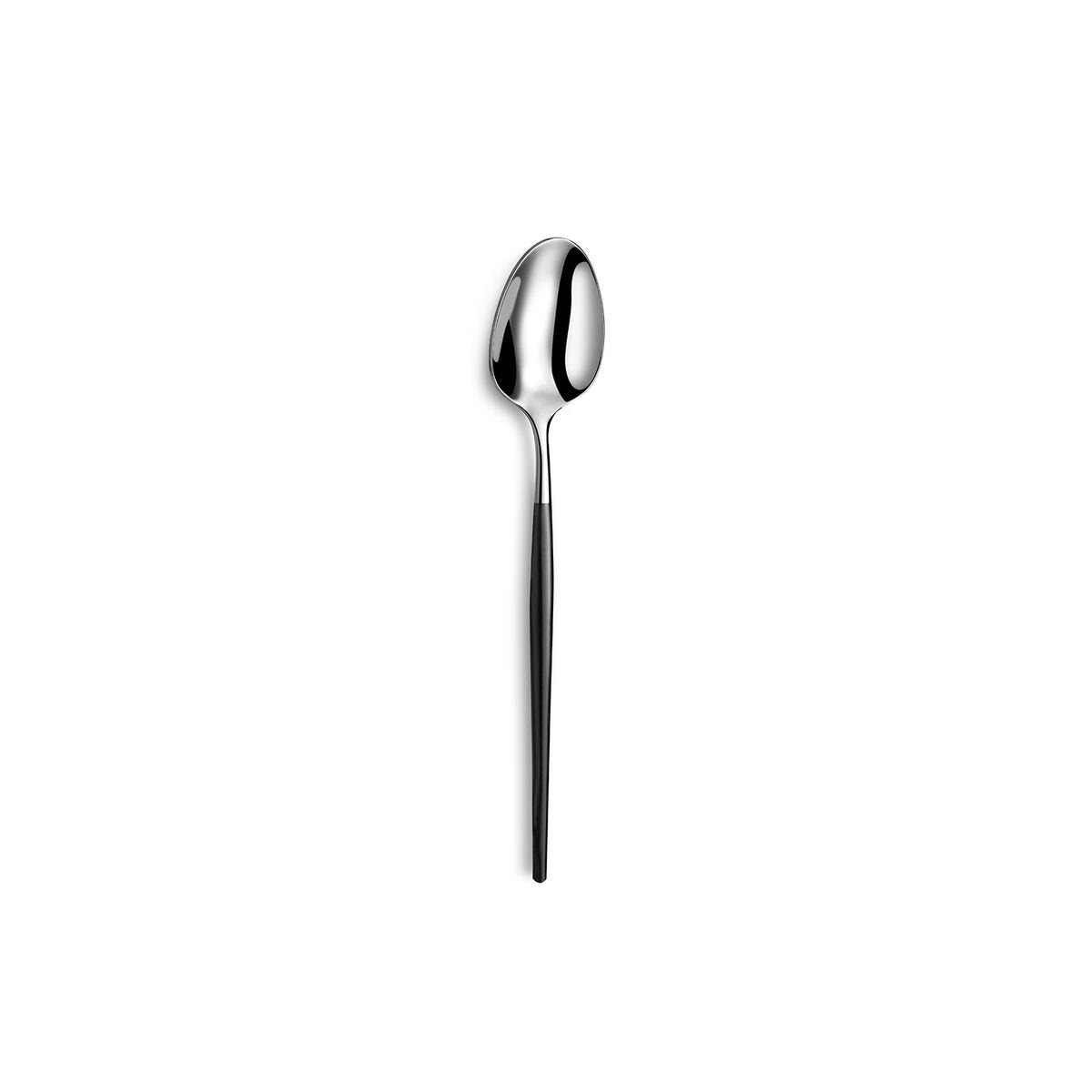 Amefa-Set Sopranlöffel aus schwarzem Metall und Edelstahl für Kaffee, 12 Stück