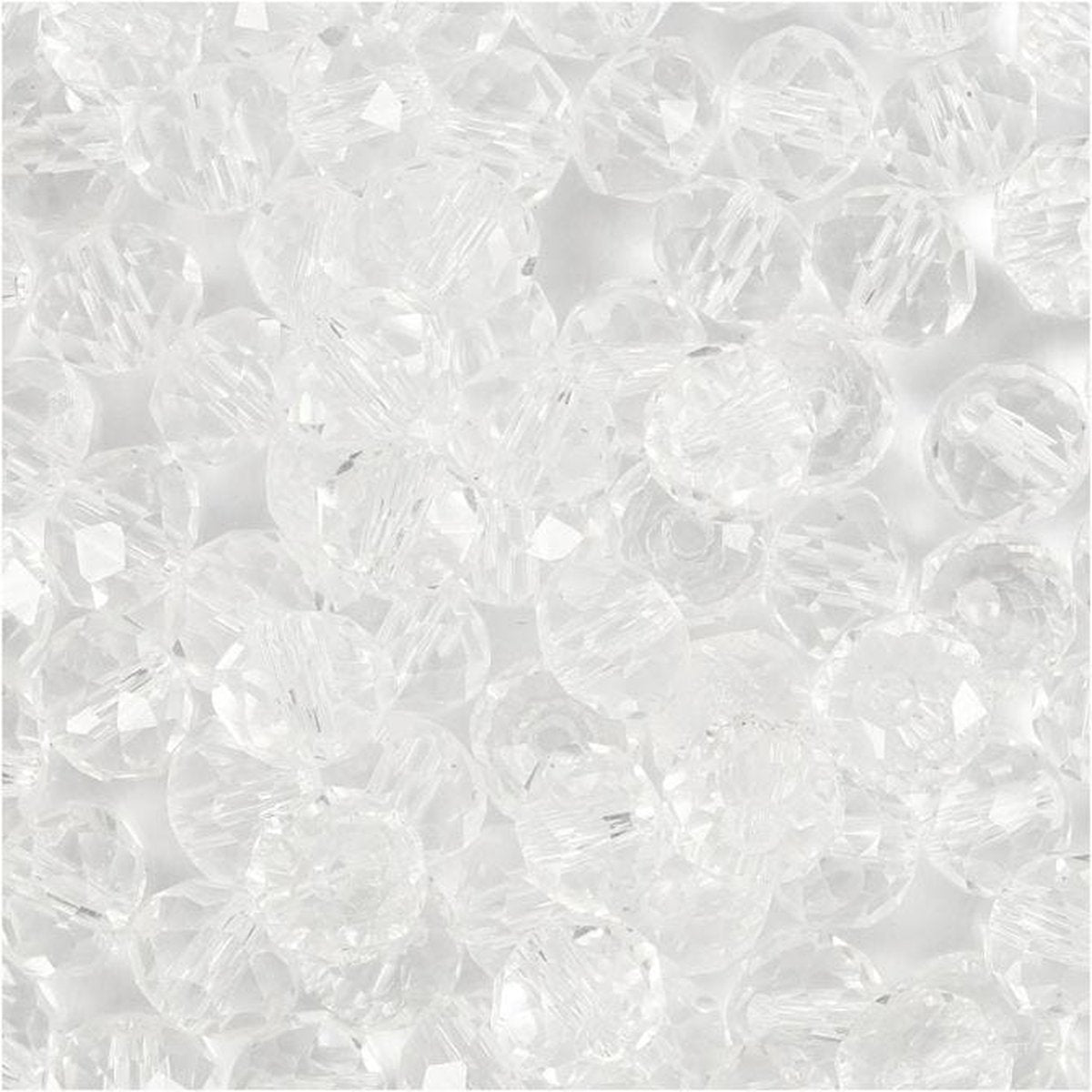 Creativ Company Glas facettierte Perlen 5x6 mm Kristall 100 Stück