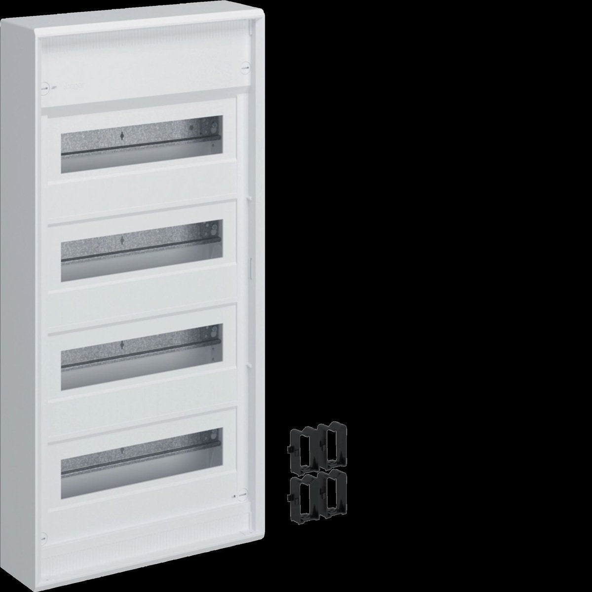 Hager va48cn distributiekast opbouw (op muur) aantal groepen: 48 aantal rijen: 4 inhoud: 1 stuk(s)