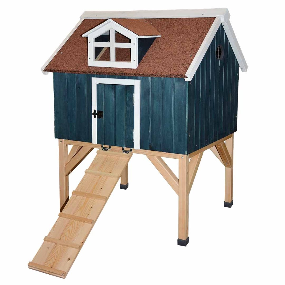 Duvo Woodland Design Hühnerstall, norwegisches Haus, 78 x 76 x 102,5 cm, mehrfarbig