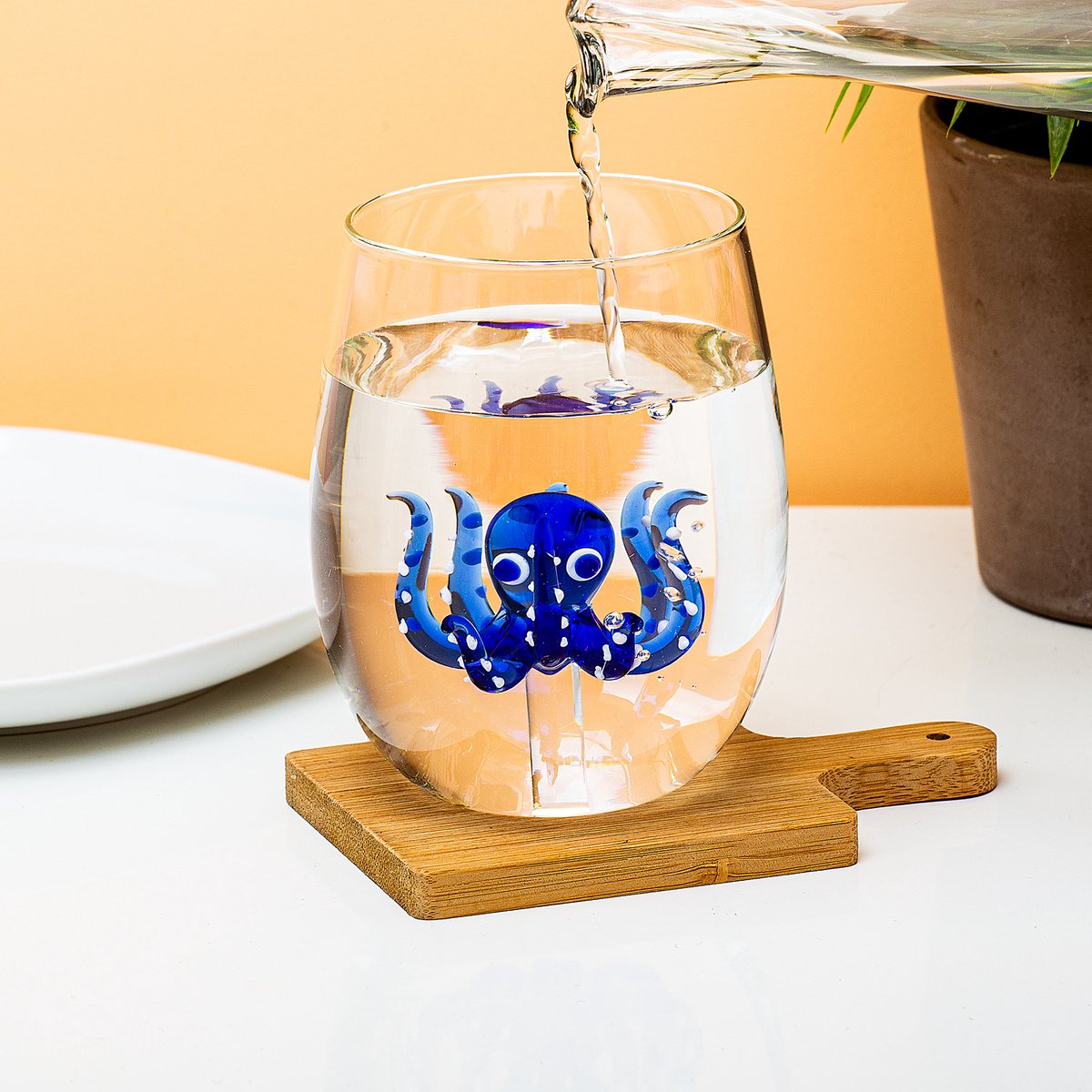 Winkee octopus glas