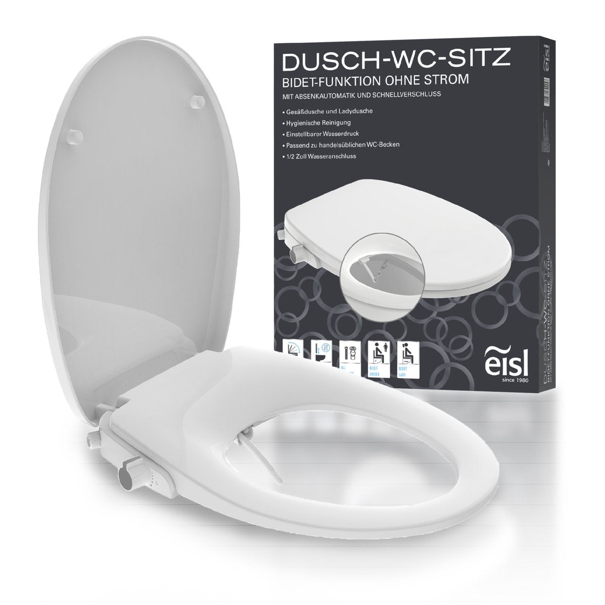 Eisl WC-Sitz Soft-Close mit Bidetfunktion weiß