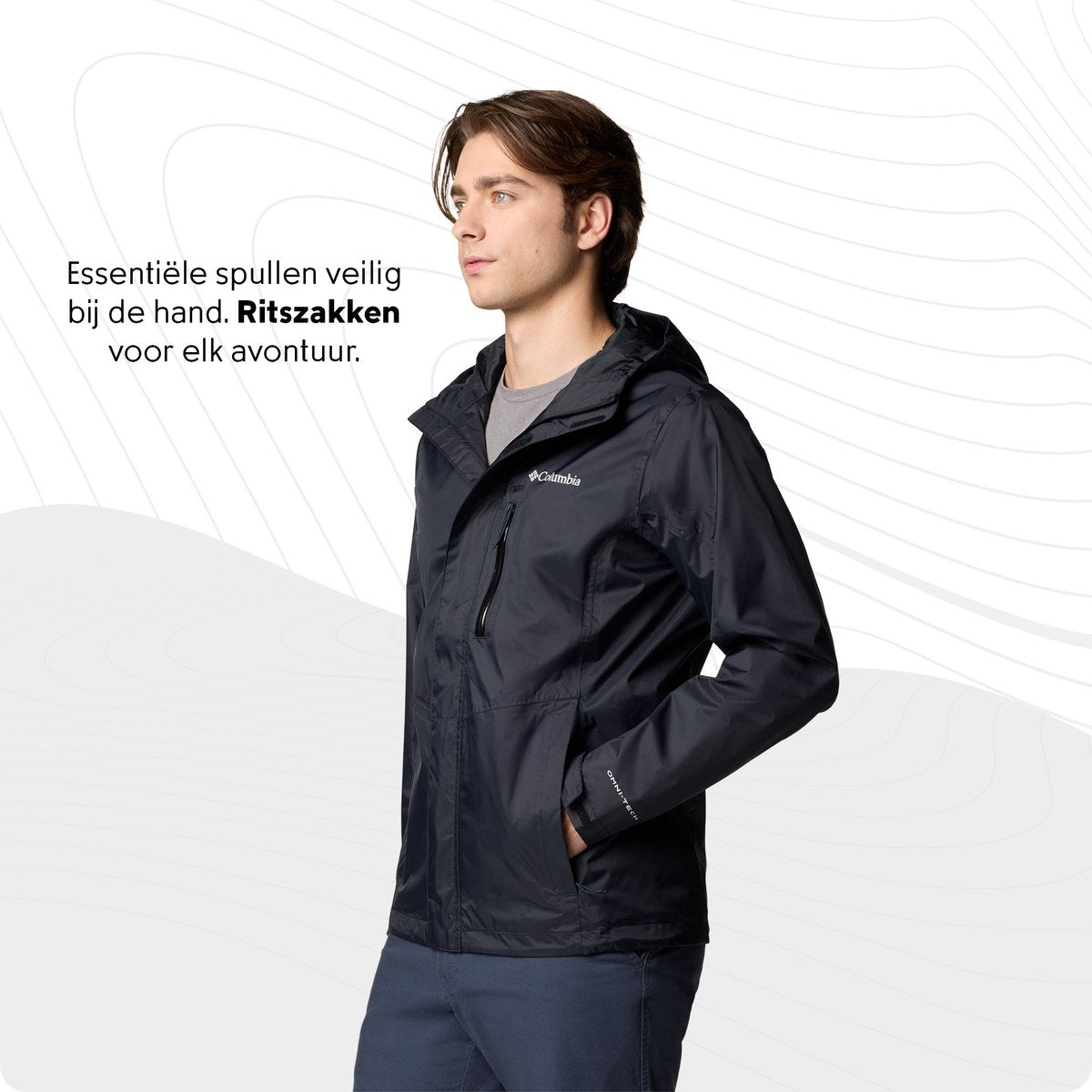 Columbia Pouring Adventure™ III Jacke Herrenjacke – Schwarz – Größe L