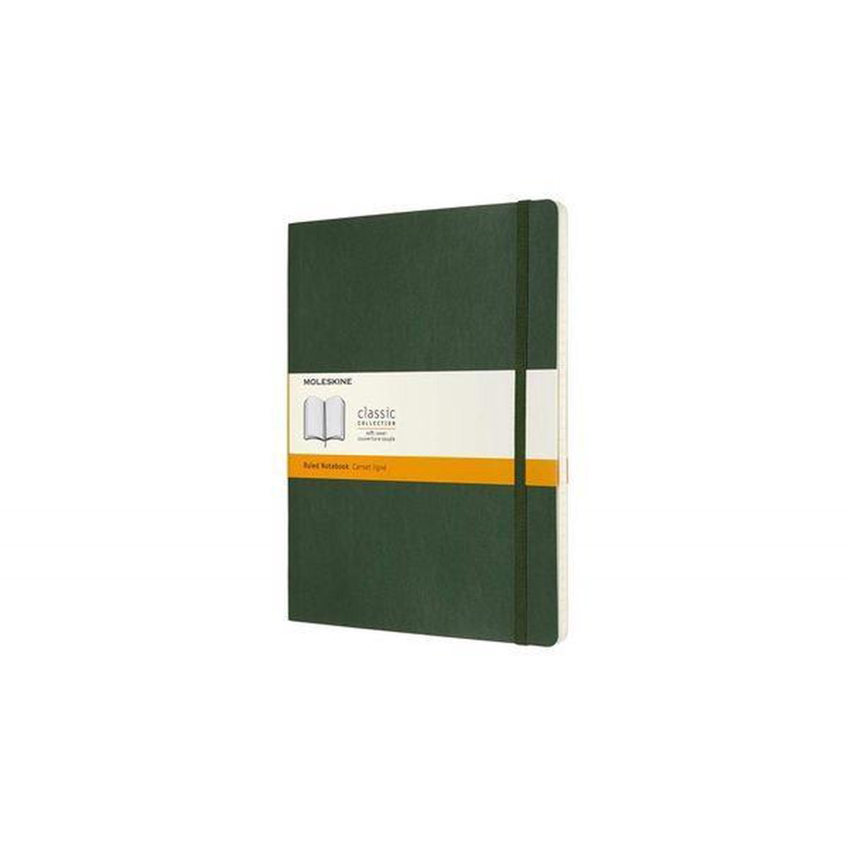 Klassisches Moleskine-Notizbuch – extra groß – Softcover – liniert – Myrtengrün